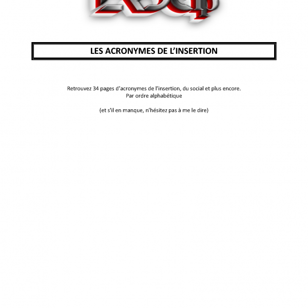 lereperedescip's tweet photo. Retrouvez 34 pages d’acronymes de l’insertion, du social et plus encore.
Par ordre alphabétique
(et s'il en manque, n’hésitez pas à me le dire)
https://t.co/iz2v8ckYxY #insertion #insertionprofessionnelle #apprenant #acronyme #formation https://t.co/k8Zsmqg2Bt