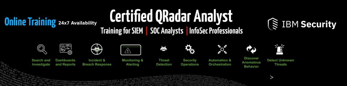 siem_intel's tweet photo. SIEM Intelligence offers IBM QRadar Online Training.

Our #IBM #QRadar #SIEM Training is in sync with the exam objectives of IBM Security QRadar SIEM V7.3.3 Fundamental Administration.
 #siemintelligence #IBMQRadar #qradartraining

Register For Free Demo: https://t.co/iac3QQYA4r https://t.co/z4CEnVQo1N