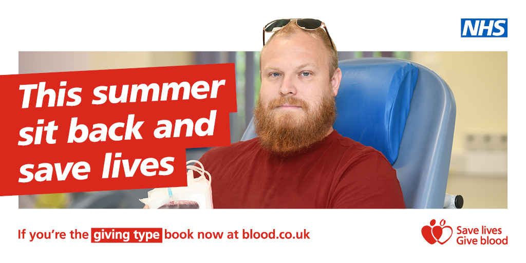 Ready to save lives this summer? 🏖️🩸

The summer holidays can be a challenging time for blood stocks as lots of us travel abroad and take breaks with family.

Help us keep stocks healthy by giving blood before you go or when you’re back ➡️ orlo.uk/xNTmB #GivingType