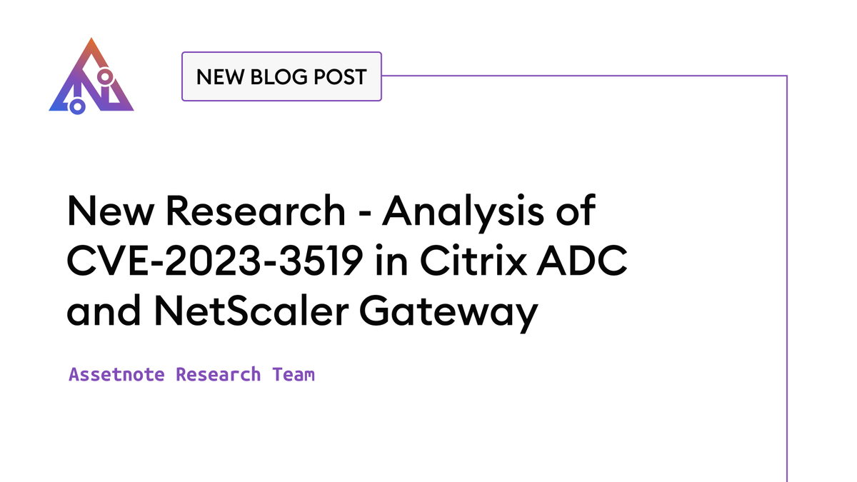 We've analyzed the patch diffs for CVE-2023-3519 (Citrix Pre-Auth RCE) and have published our findings so far on our blog post here:

blog.assetnote.io/2023/07/21/cit…

So far, we haven't found an endpoint where this issue is exploitable without SAML being enabled. Will update blog if we