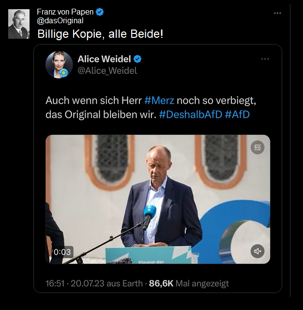 JoeHellBack's tweet image. Wer hat's erfunden, das Aushöhlen der Demokratie, das Steigbügelhalter für die Faschisten spielen, inklusive dem Nachkriegsrumgeheule - "ich hab das alles nicht gewollt"?
#noafd  #CDUmS #CDUmitSubstanz #Merz