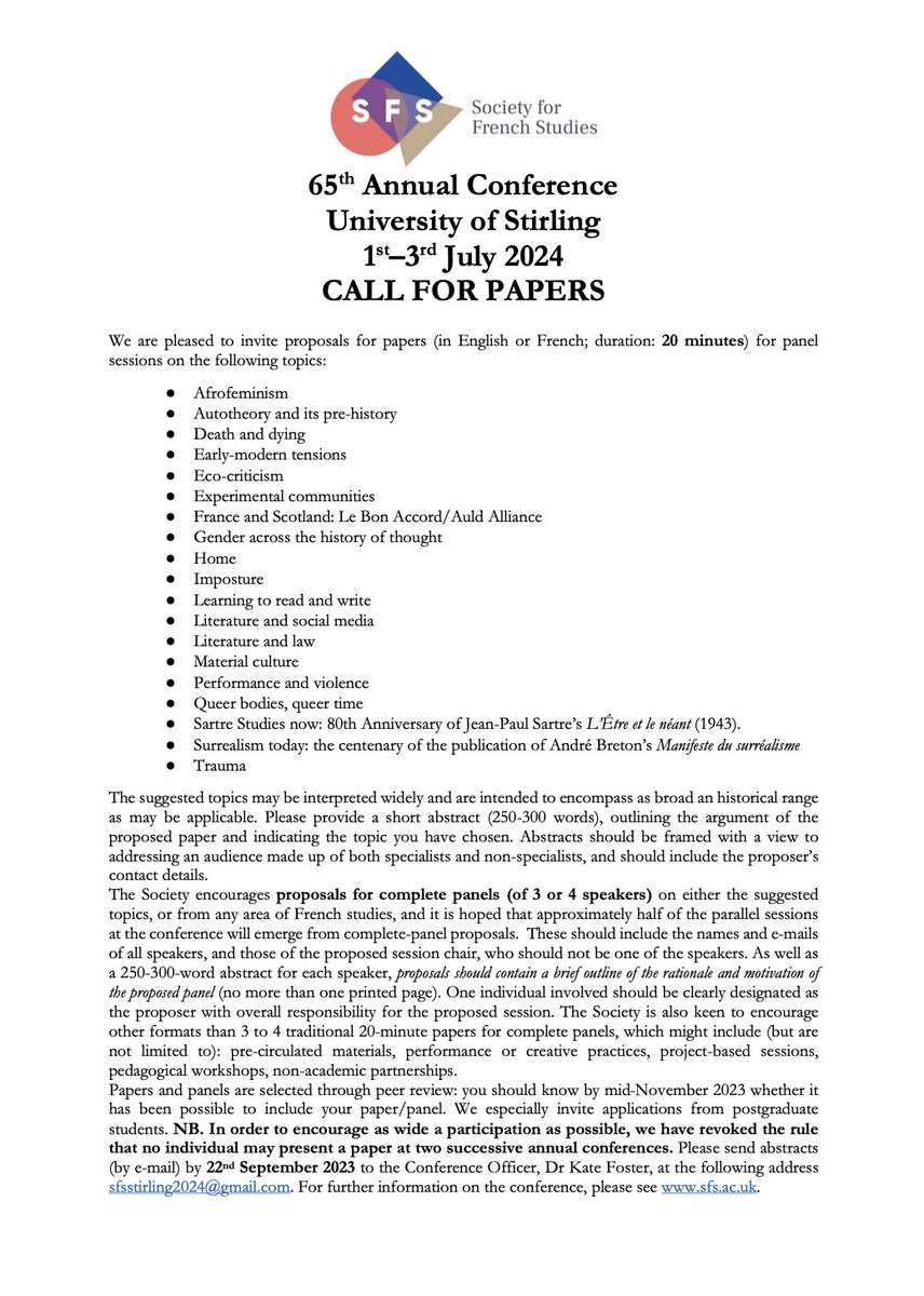 French Studies tweet media