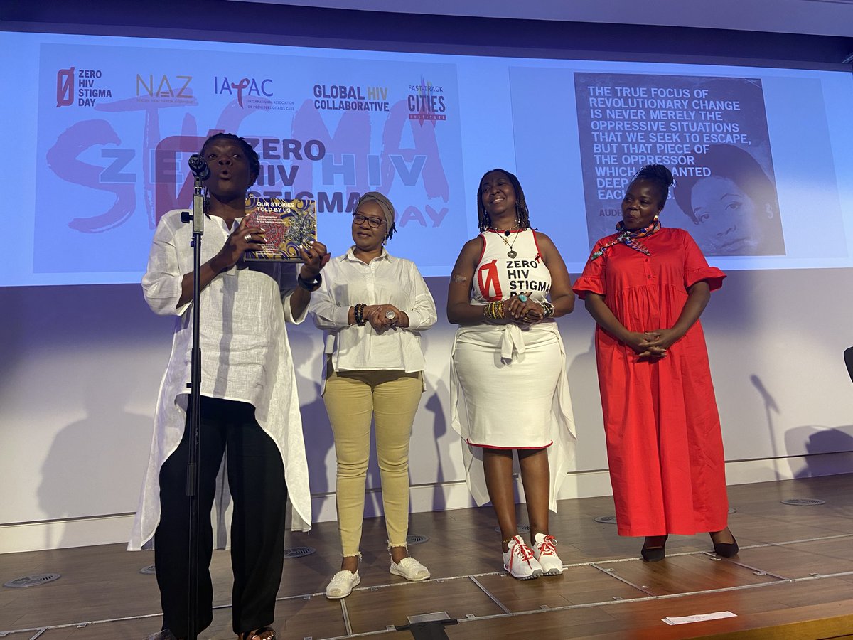our_storiesus's tweet photo. It was fantastic having the opportunity to talk about #OurStoriesToldByUs at the wonderful #ZeroHIVStigmaDay event. Our book is filled with stigma busting stories showing as Winnie said “we are not victims” #HumanFirst https://t.co/oK6iV0emTg https://t.co/pcSsmKVR8r