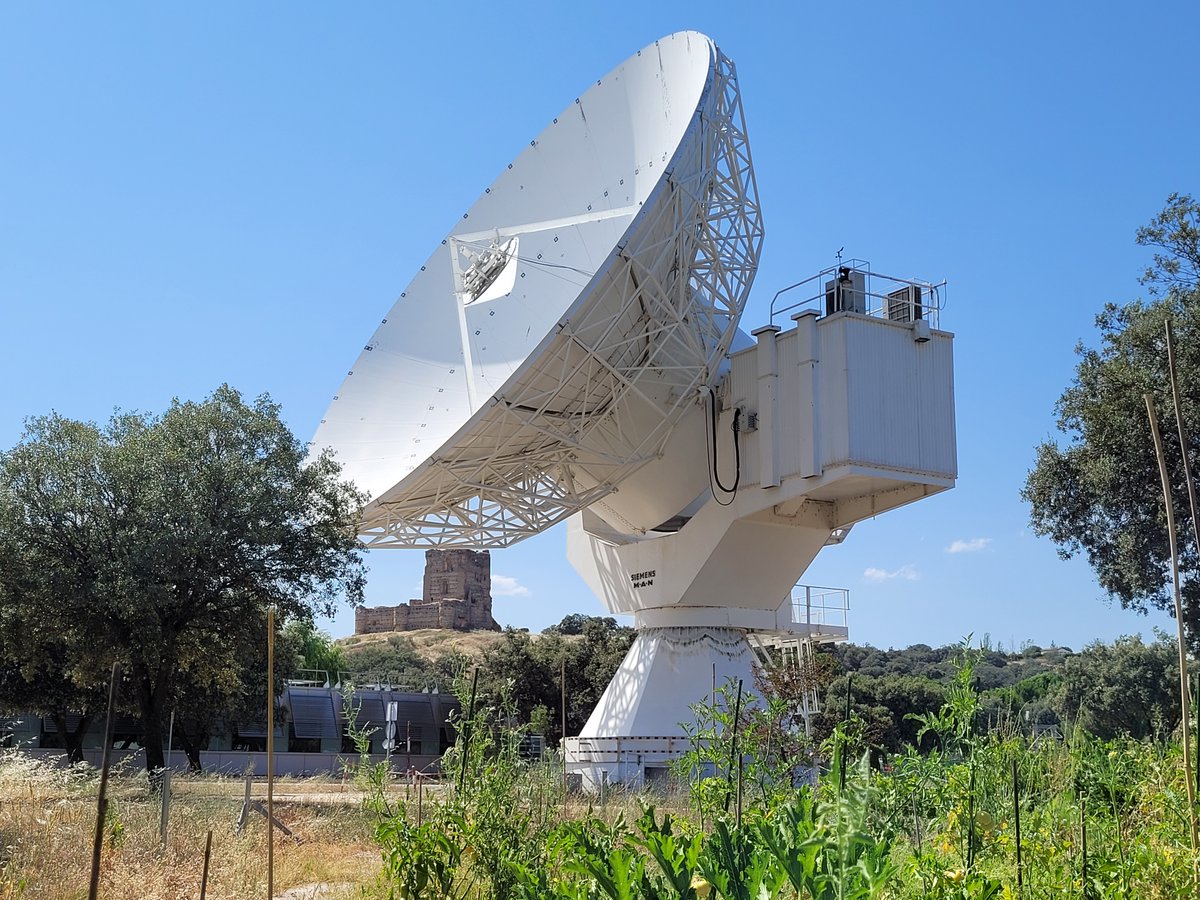 After a few hot days, now we have some lovely weather/temperatures again to enjoy #ESAC in the summer, with our friendly neighbourhood castle nestled under the dish - and the allotment in the foreground