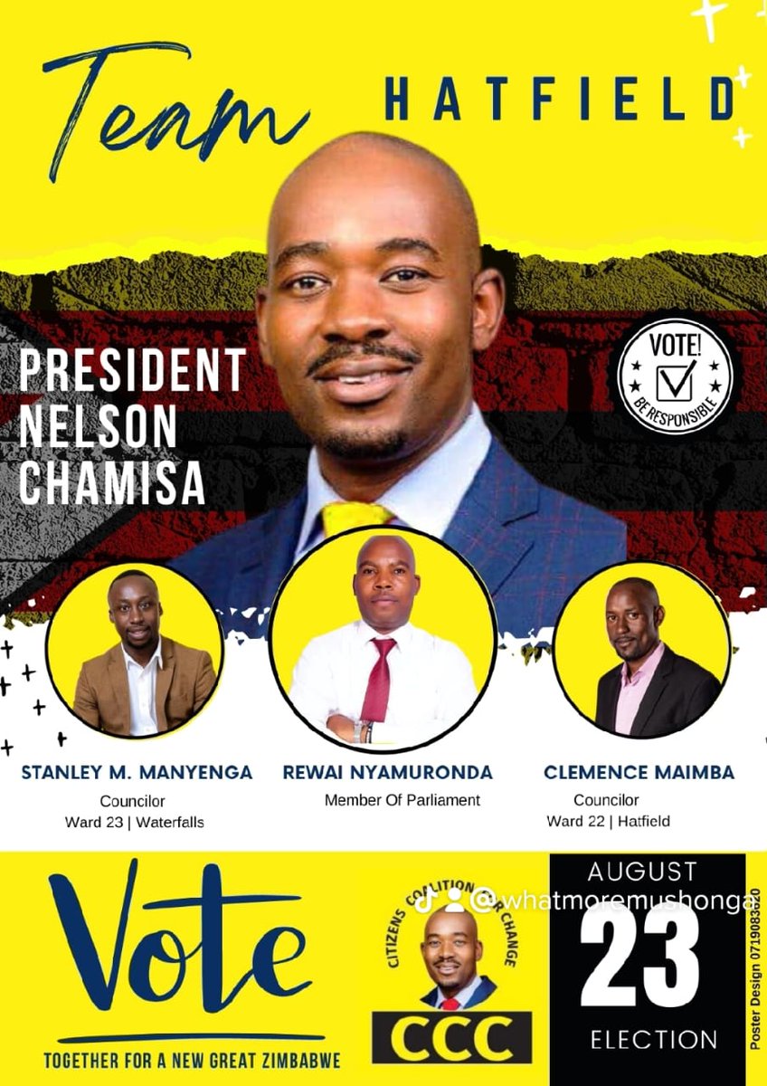 ClemenceMaimba's tweet photo. Vote this team on 23 August 2023 https://t.co/jcpCarFF7y