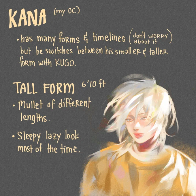 This is Kana, he can change his physical form. Violent, aggressive, obsessive, insane. Likes to cause problems on purpose. 