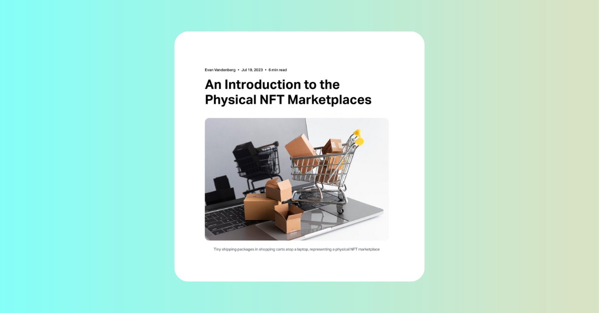 Read our ✨new blog post✨ to understand how physical NFT marketplaces are revolutionizing asset trading and ownership, and discover the potential advantages over traditional auction houses: bit.ly/3K6hSpZ | #physicalnft #phygital #redeemablenft #web3