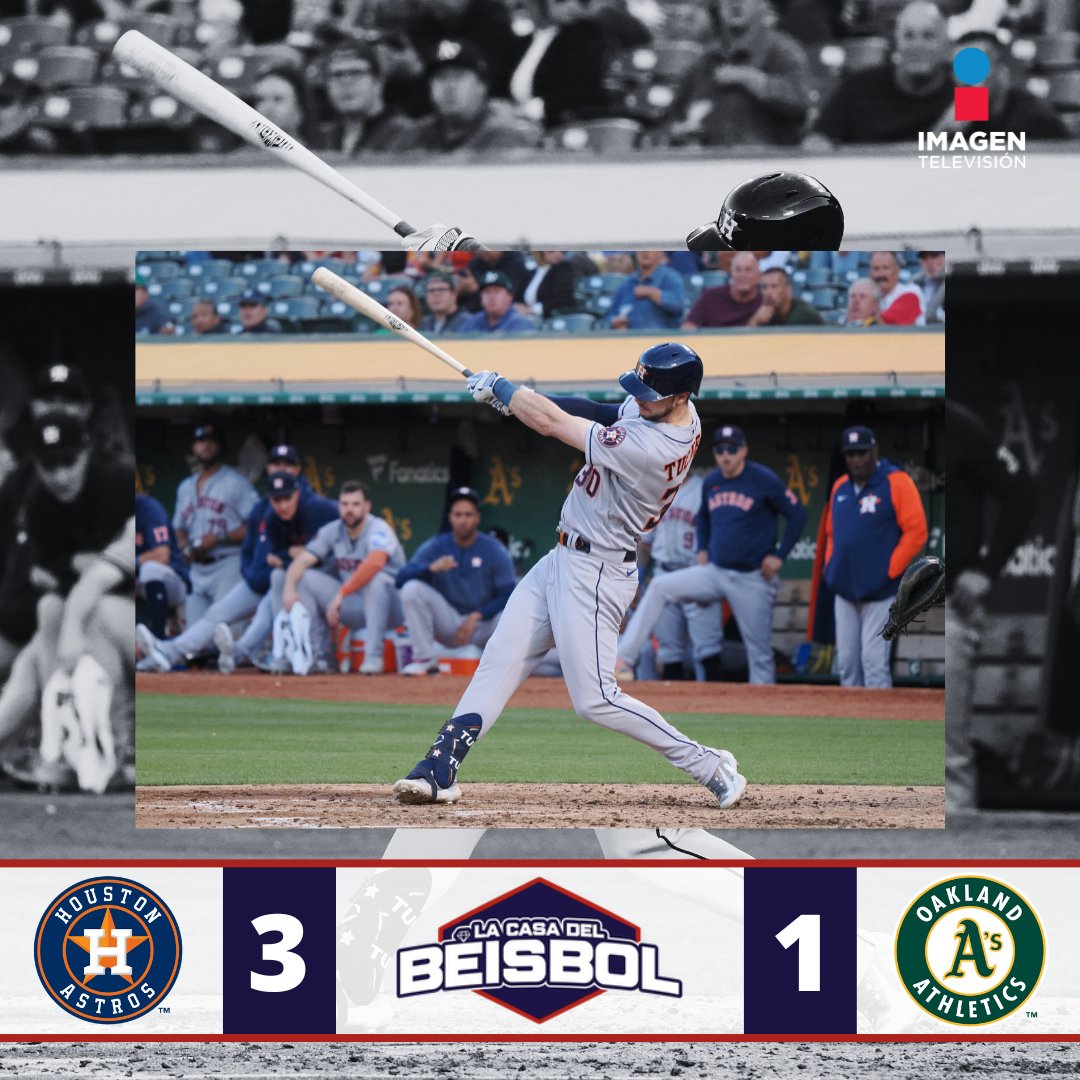 ¡GANARON LOS ASTROS! ⚾️🔥 Los actuales campeones se llevan la victoria 3 a 1 carreras ante los Athletics de Oakland que suman ya 71 descalabros en la temporada. Somos #LaCasaDelBeisbol