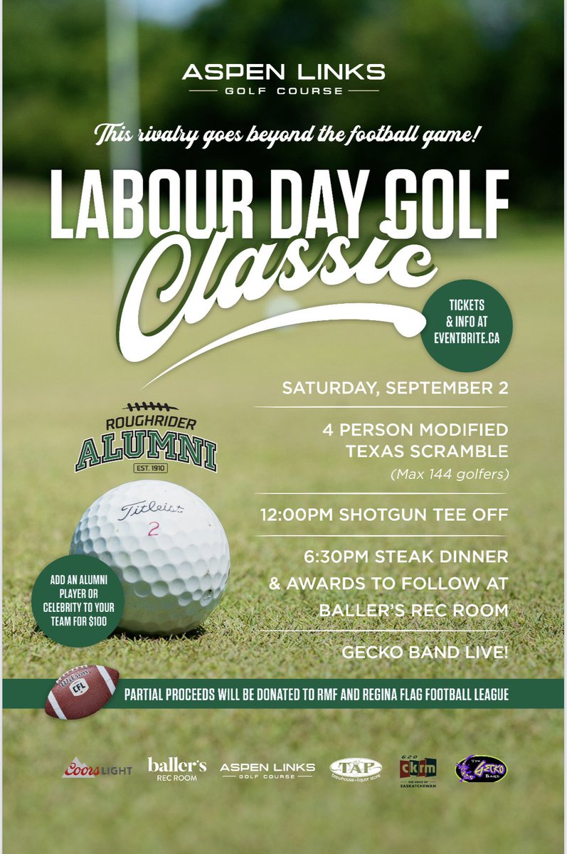 The Labour Day Classic is now more than just football
Book your team now #green #blue 

eventbrite.com/e/680671706397