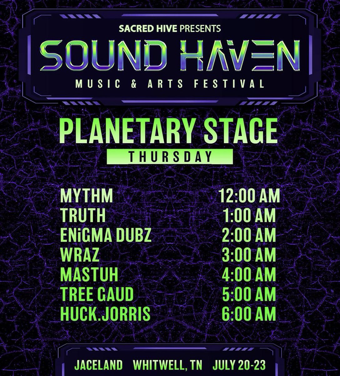 ElectricEvents_'s tweet image. Thursday Set Times