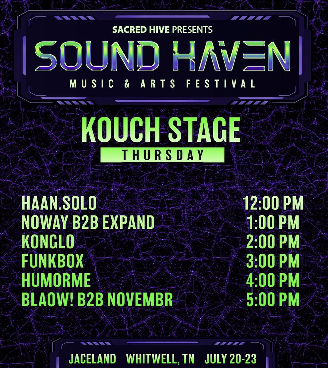 ElectricEvents_'s tweet image. Thursday Set Times