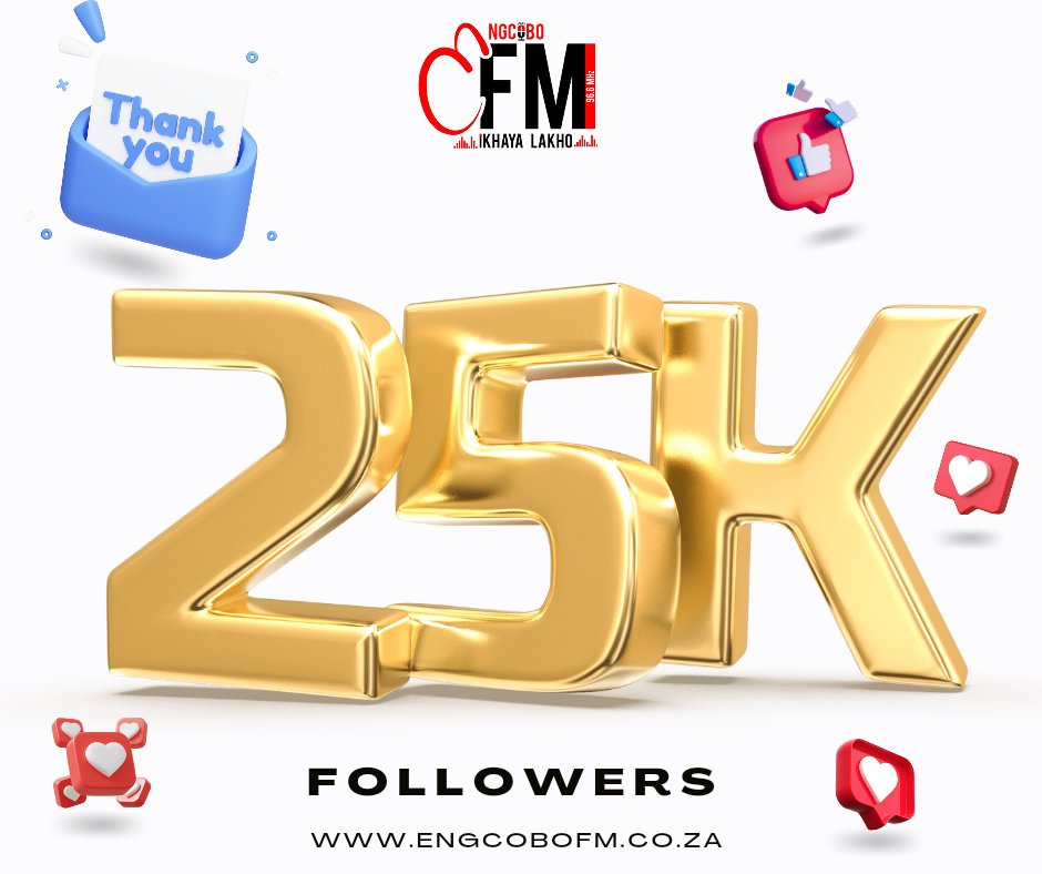 Sibamba ngazibini kuni ngenkxaso yenu engagungqiyo, esi sikhululo sibhiyozela abalandeli abangaphezulu kwe 25000 kuFacebook. 
#Facebook #explosion #earthquake #engcobofm