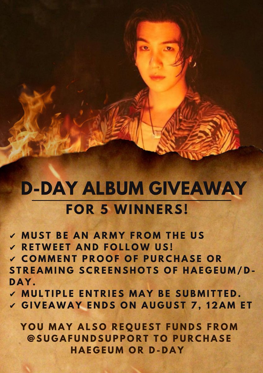 US ARMY GIVEAWAY Join us as we buy & stream D-DAY and get a chance to win a D-DAY ALBUM itself! — Read for more rules & details below. 🗓️ Ends on August 7, 2023 Join 24/7 D-DAY on Stationhead! 🖇️: share.stationhead.com/hWVQsZt68qO #24_7WITH_D_DAY #D_DAYFOR_AWARDS