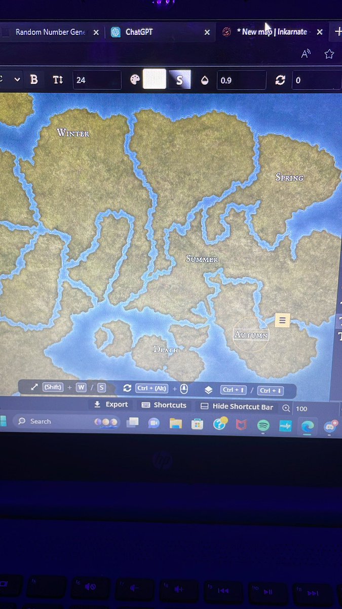 RippleenoRipple's tweet image. Somehow I’ve found myself here😂 #ADHD really works wonders in mental zoomies😅 

#Inkarnate #mapcreation #FantasyWorldBuilding #author #writersoftwitter