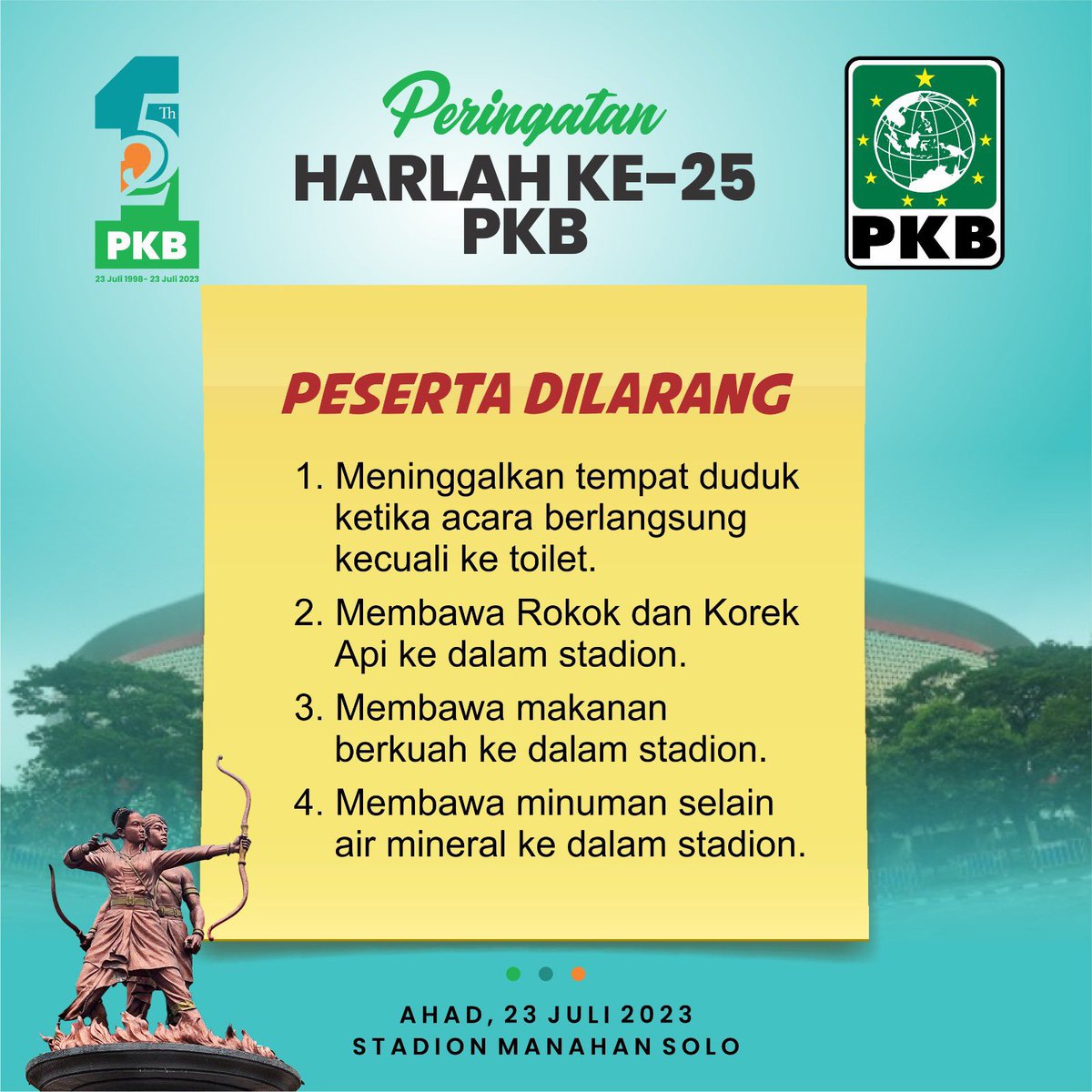 Dilarang di Harlah #25thPKB