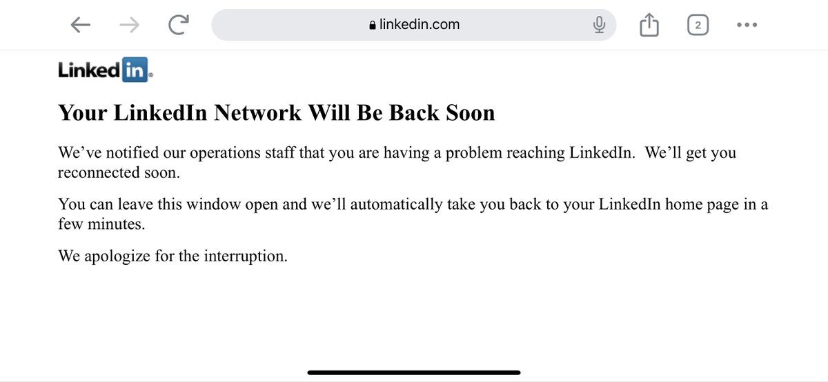 HanySewilam's tweet photo. Linkedin down 💪 https://t.co/FIOkhcKl9w