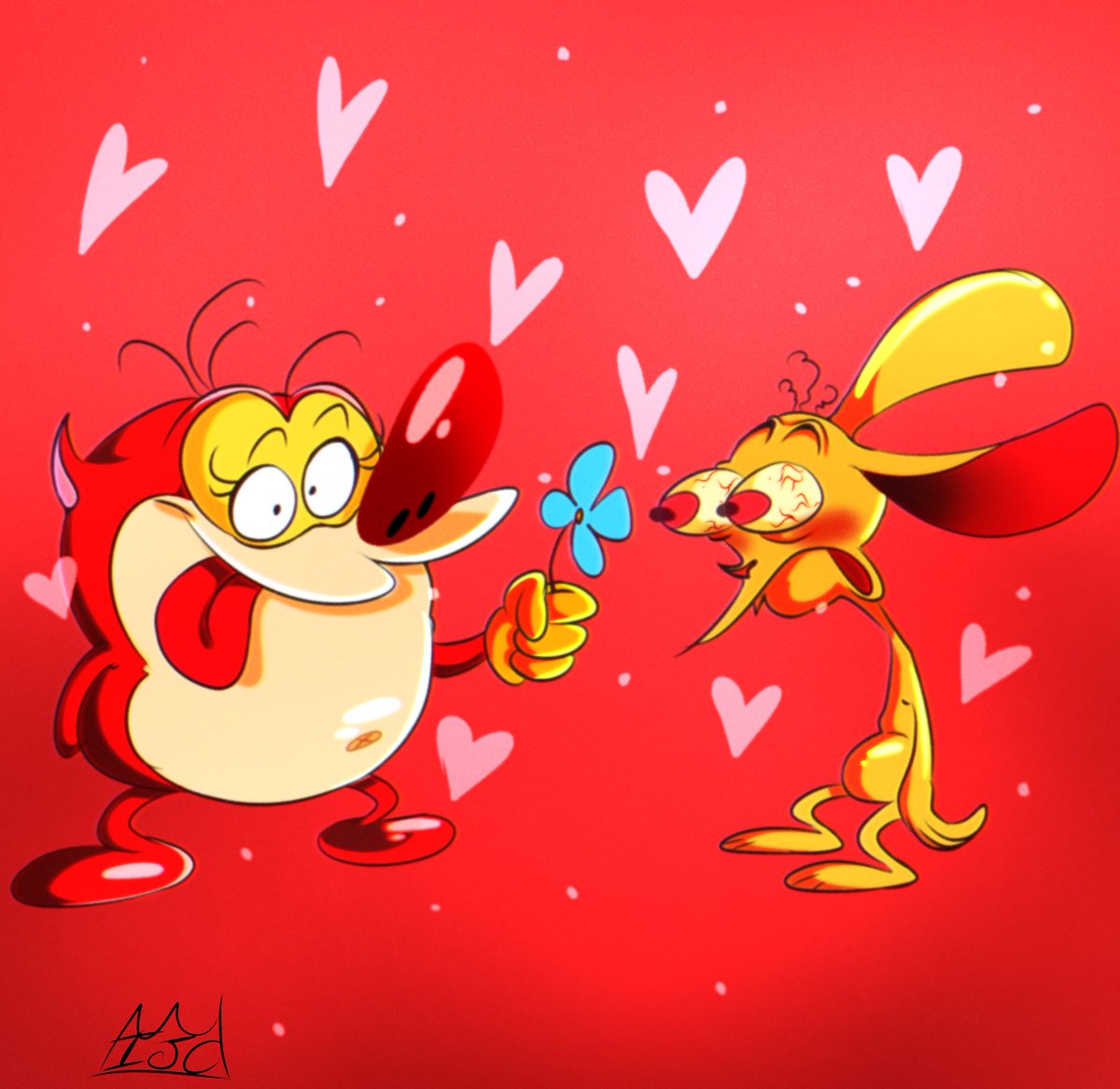 IjcKing144's tweet image. Made Stimpy A Female Becuse Why not. Based on a APC image featuring him with a red nose

#stimpy #renandstimpy #renxstimpy #nickelodeon #digitalart #ArtistOnTwitter
