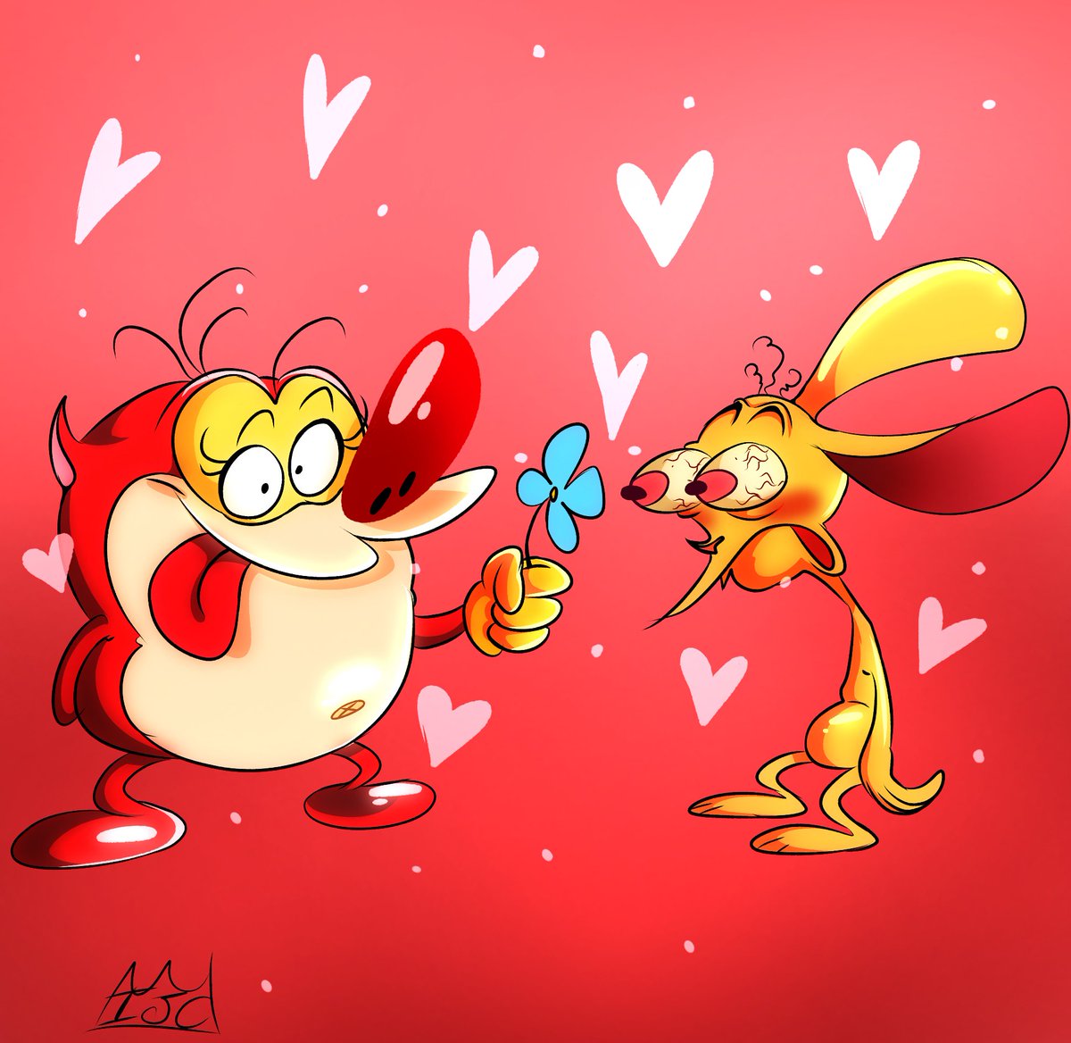 IjcKing144's tweet image. Made Stimpy A Female Becuse Why not. Based on a APC image featuring him with a red nose

#stimpy #renandstimpy #renxstimpy #nickelodeon #digitalart #ArtistOnTwitter