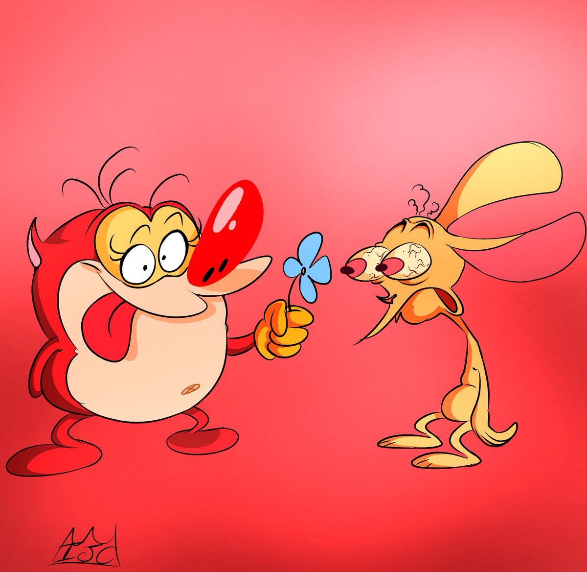 IjcKing144's tweet image. Made Stimpy A Female Becuse Why not. Based on a APC image featuring him with a red nose

#stimpy #renandstimpy #renxstimpy #nickelodeon #digitalart #ArtistOnTwitter