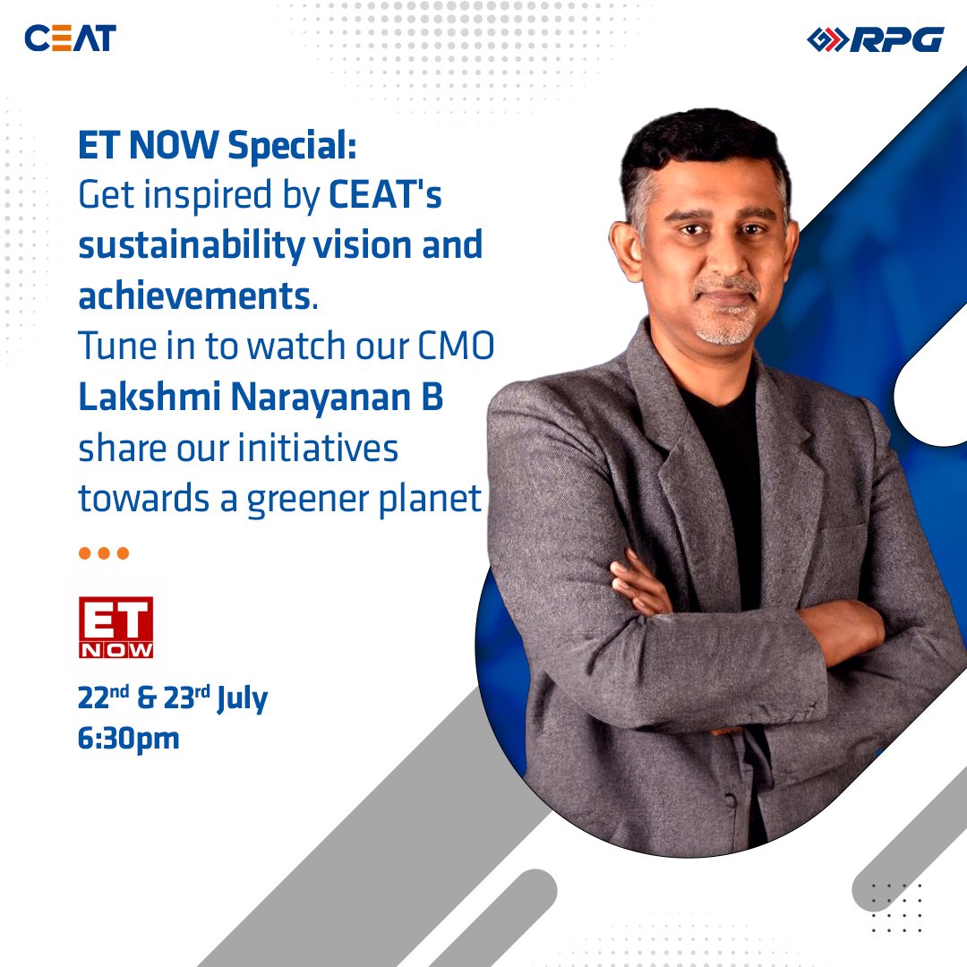 CEATtyres's tweet photo. At CEAT, we're dedicated to a greener future.
"The Economic Times - Sustainable Organisations 2023" recognition is a valuable milestone in our sustainability journey.
#GSASO2023 #ETGSA #Sustainability #EconomicTimes #GreenInitiatives https://t.co/GVOjoTo2EW