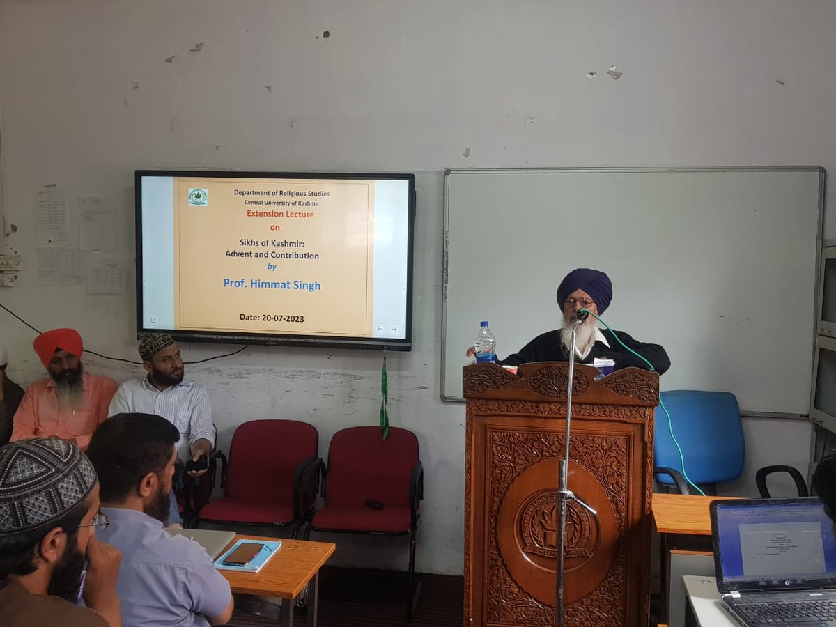 RisingKashmir's tweet photo. #CUK’s #religiousstudiesdept holds lecture on ‘#SikhsofKashmir: #Advent and #Contribution’
@cukmrofficial
https://t.co/zaK6BAr3nd https://t.co/27yLB5eqPT