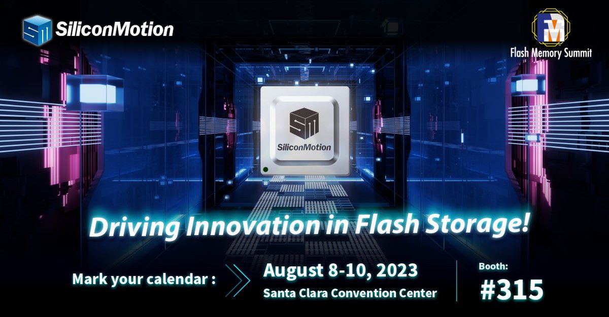 Can't wait for FMS 2023!
Make sure to visit our booth #315 to explore our newest MonTitan® #PCIe #Gen5 SSD development platform for enterprise and data centers, the latest PCIe Gen5 NVMe SSD solutions, and #Automotive #storage solutions.
Learn more: reurl.cc/94LnDd
#fms23