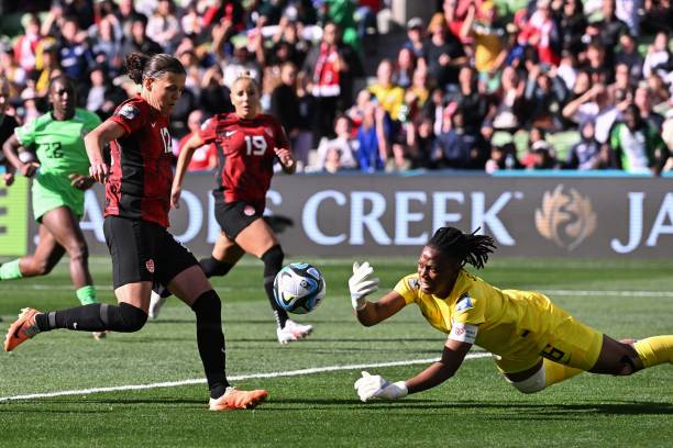 MercyYChuwang's tweet photo. FULL TIME!
Nigeria ๐ณ๐ฌ 0-0 Canada ๐จ๐ฆ
FIFA Women's World Cup
#Gosuperfalcons #FIFAWWC
Unto the next one! https://t.co/JR5NrmDgb0