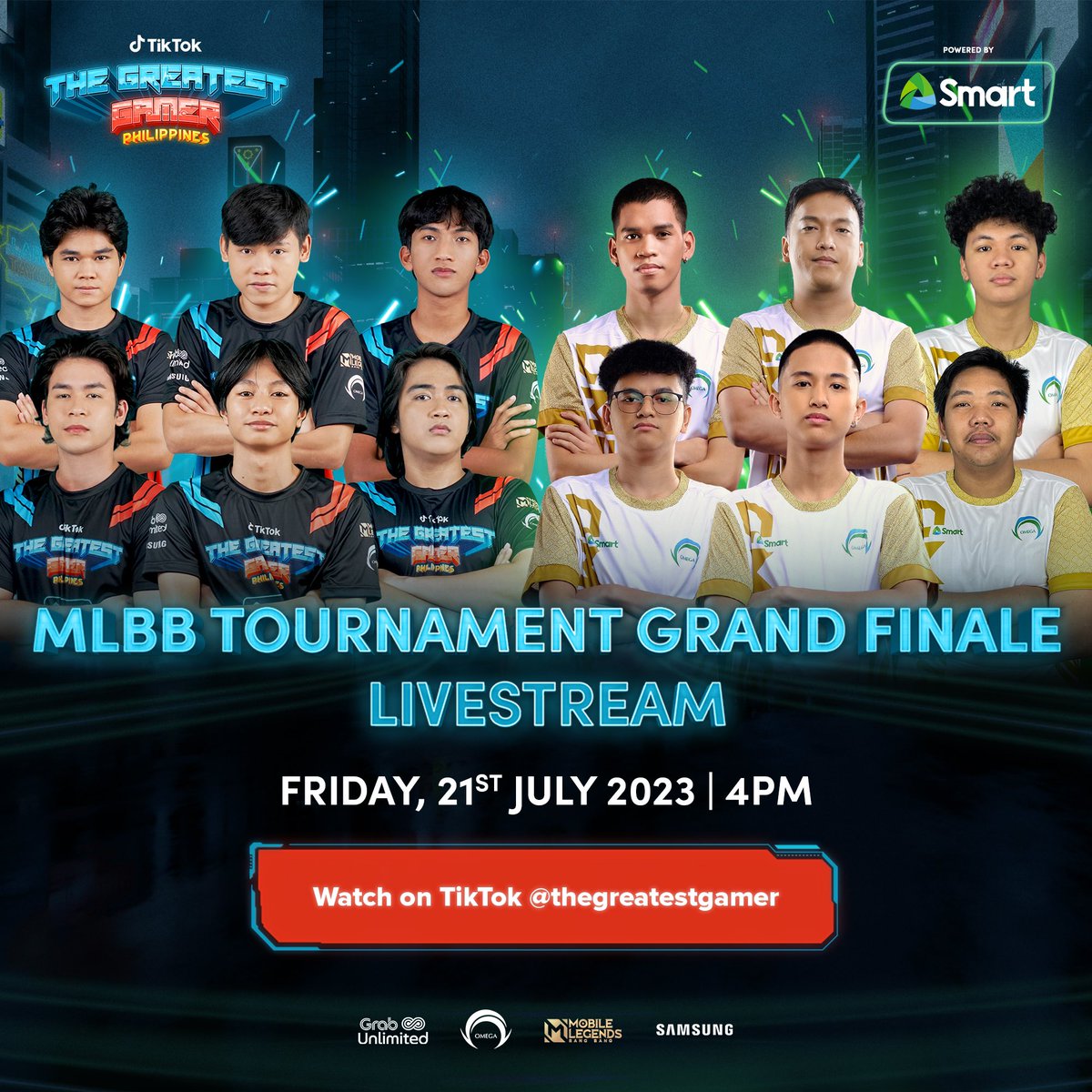 GreatestGamerPH's tweet photo. Abangan ang MLBB Tournament Grand Finale kung saan haharapin ng ating finalists ang Smart Omega! Anong team ang mananalo? At higit sa lahat, sino ang tatanghaling The Greatest Gamer Philippines?
#TGGPHGrandFinale #TGGDave #TGGJY #TGGSpidey #TGGLevi #TGGAlvin #TGGRwizz https://t.co/rsc3DMAHZb