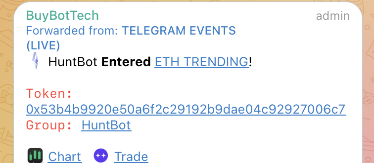 HuntBotETH's tweet photo. HuntBot is now on ETH TRENDING 

More Marketing and Callers are cominggg 😎😎😎 https://t.co/Bda1kKQIat