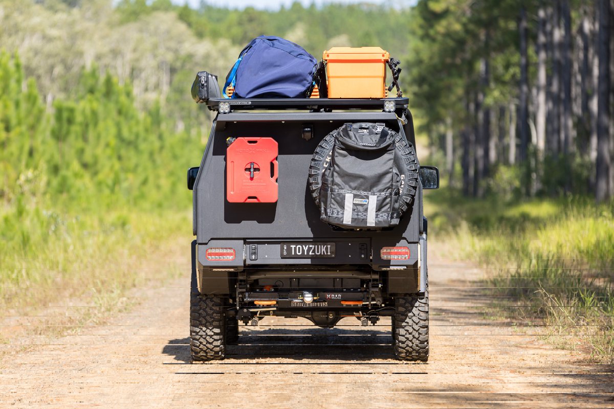 JaMtoka's tweet photo. Who’d have thought, in their wildest dreams, that a Suzuki Jimny, one of the smallest 4X4s on the market, could be transformed into an uber-capable, touring ready, half-sized version of a Land Cruiser 79 Series pickup? https://t.co/0IObRhEAvX