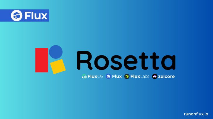 Flux_India's tweet image. Rosetta uses the #FluxOS network 🚀🚀

 $Flux hopes to join more networks

  @coinbase @RunOnFlux
  #Flux #crypto #cloud #FluxNodes #build $Flux #Web3
