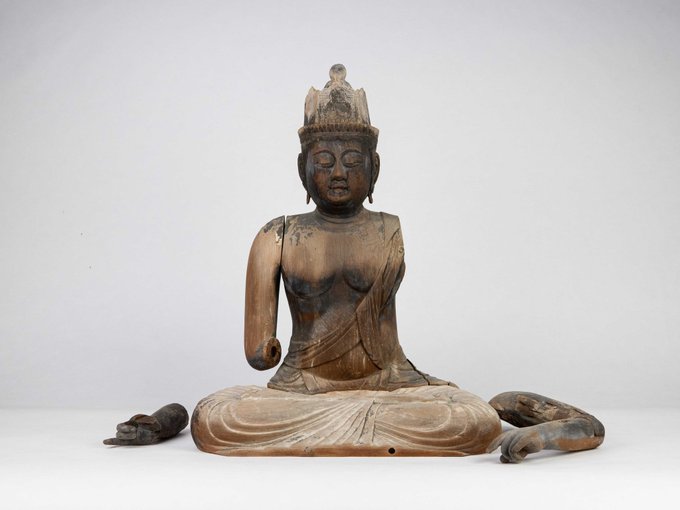 史上一番安い 浄泉寺 聖観音像 （聖観音像 グリズリーパンダ のモデル作品 浄 彫刻・オブジェ