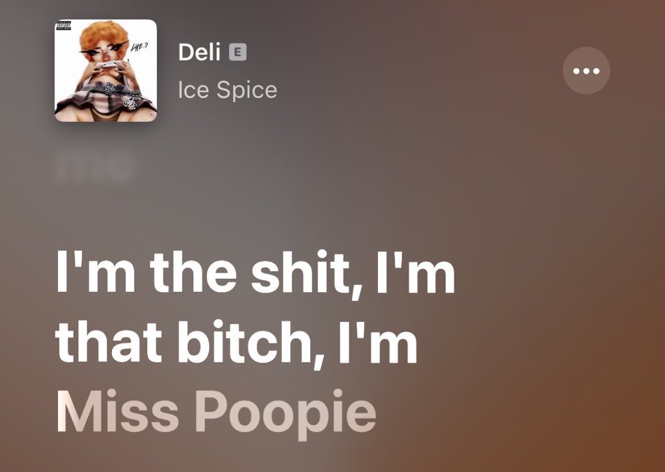 gonna start calling my self Miss Poopie when I say I’m the shit now