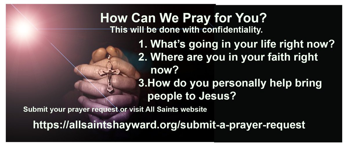 AllSaintsCCH's tweet photo. #howcanweprayforyou #unceasingprayer #activediscipleship #healthyteamwork #amazingparish #allsaintscatholicchurch https://t.co/aCXxk4lkVS