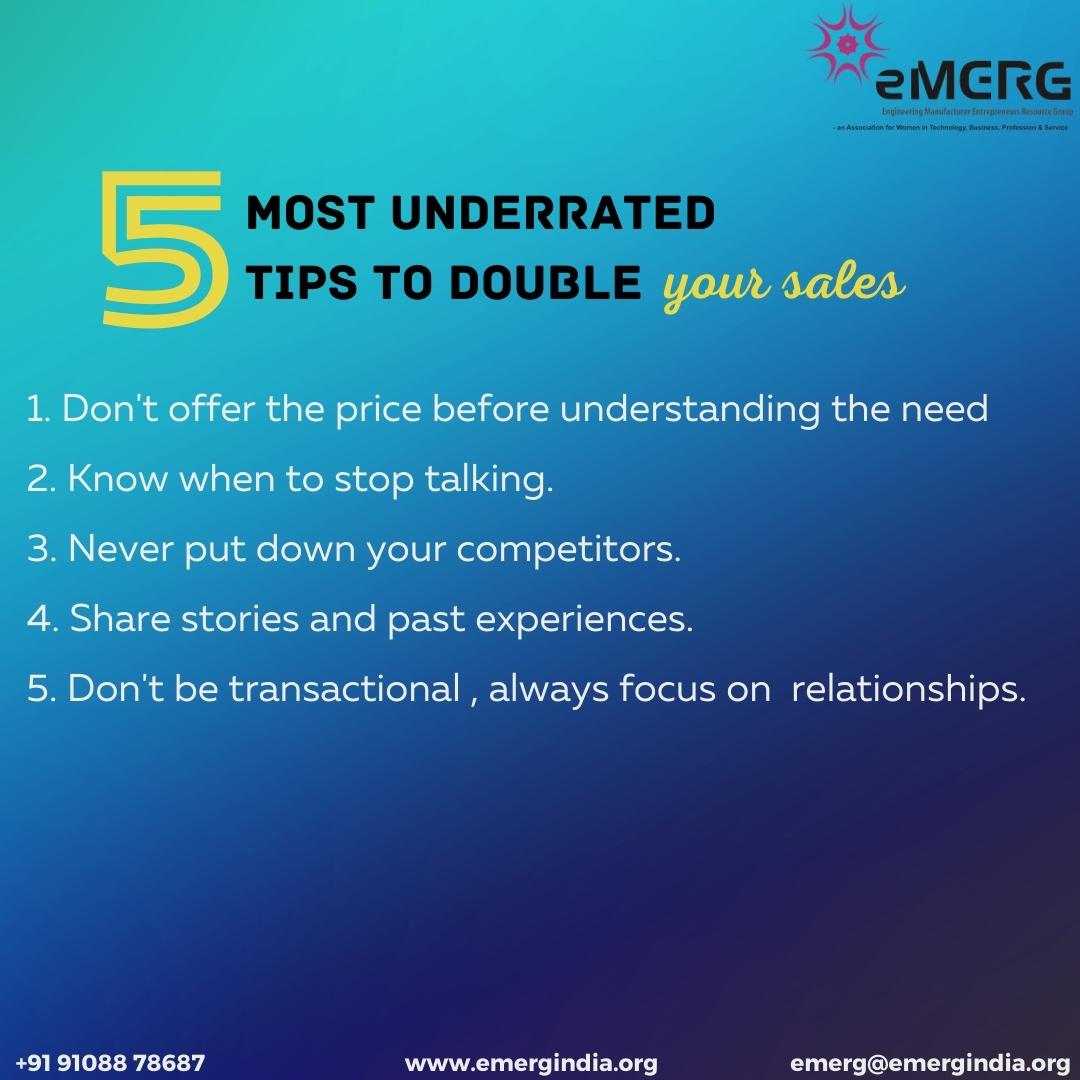 Sales is not always about the transaction, the products the right pricing.
#womenentrepreneurs #womenempoweringwomen #womenentrepreneurship #womenchangemakers #ladypreneur #ladybosses #womanowned #womanownedsmallbusiness  #womanpreneur #womanceo #allaboutemerg #eMERGIndia