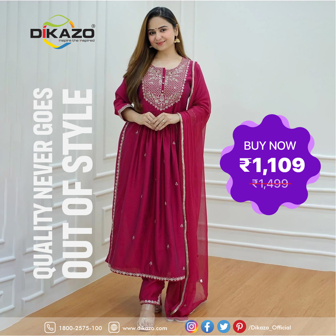 Dikazo_Official's tweet image. So what are you waiting for? Order your Heavy Georgette Embroidery Nayra Cut Kurti Set today and turn heads! 🤩
#HeavyGeorgetteEmbroideryNayraCutKurtiSet #KurtiSet #Stunning #Comfortable #Beautiful  #Royalty #Fashion #Style #Fabulous
visit- dikazo.com/product/heavy-…