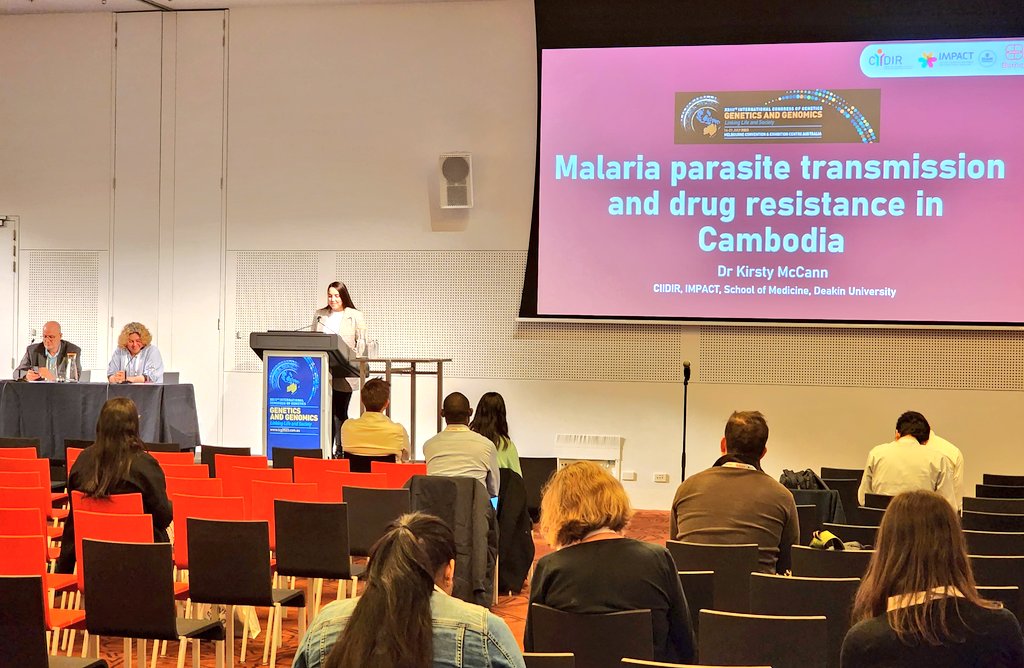Himal Shrestha (@himal2007) on Twitter photo 🦟🧬Fantastic presentation by <a href="/Kirsty_m_McCann/">Dr Kirsty McCann</a> as she delves into the world of malaria transmission and drug resistance in Cambodia using genomics! Great to see your recent work, Kirsty! 👏😊 #MalariaElimination #Genomics #Cambodia #ICG2023 🌏🧬 🦟🧬Fantastic presentation by <a href="/Kirsty_m_McCann/">Dr Kirsty McCann</a> as she delves into the world of malaria transmission and drug resistance in Cambodia using genomics! Great to see your recent work, Kirsty! 👏😊 #MalariaElimination #Genomics #Cambodia #ICG2023 🌏🧬