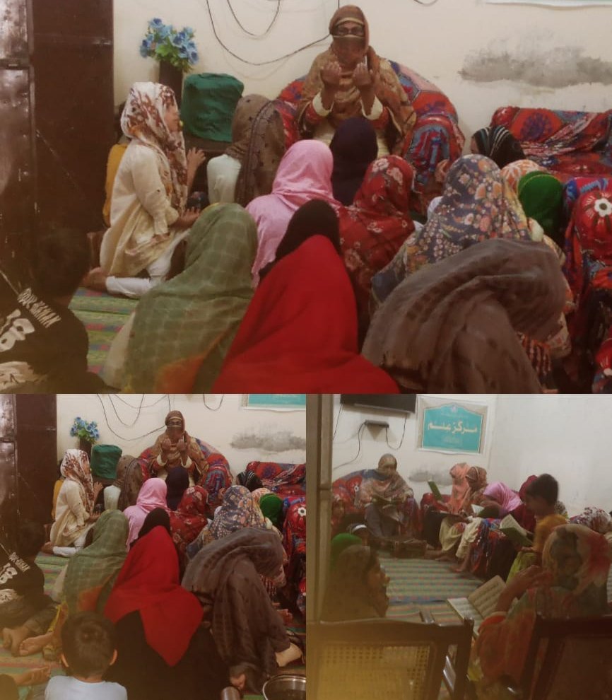 #محرم : ضلع سیالکوٹ
ضلع سیالکوٹ کی تحصیل 39میں ذکر اہل بیت اطہار علیہ السلام کا اہتمام کیا گیا ۔ معلمہ کے فرائض محترمہ فوزیہ نواب قادری صاحبہ نے ادا کیے۔