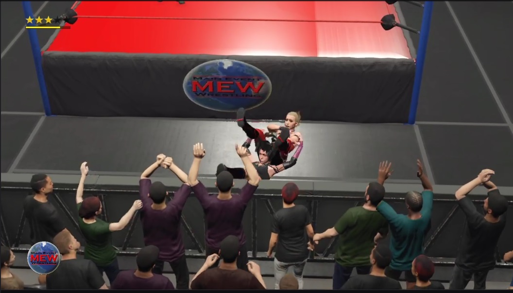 velvetdovelyn's tweet photo. I had another chance to hug @mewing1992 and I didn't get to. Maybe next time! But I did win the "National Championship" belt in #MEW https://t.co/FVI4eXKBhV