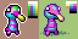 tevin_zhang's tweet photo. 🎨Limitation is where the creativity emerges, a limited palette is usually a better choice, and using even fewer colors for darker shades can help divert attention #PixelArt #Creativity #PixelArtTips https://t.co/Dmhxhekkxz