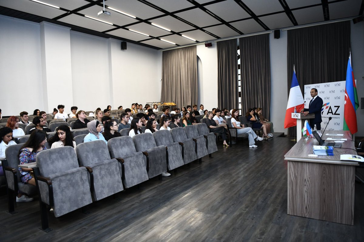 ADNSU1's tweet photo. #OpenDoor Day at #UFAZ
On July 19, Azerbaijani-French University (UFAZ) held an Open Door Day for applicants and their parents regarding admission to #UFAZ #Bachelor Programs for the 2023/2024 academic year. 

https://t.co/TQGYYLrGlm https://t.co/1Zy60Tax0O