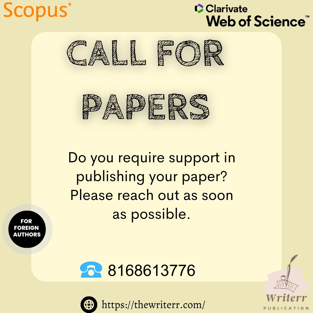 TheWriterPubli1's tweet photo. #journal #publishing #publishers #publishersofinstagram #PublicHealth #epidemiology #InternationalJournal #buyjournal #publishjournal #medicaljournal #medicalhealth #publishinghouse #publishingcompany #PublishingIndustry #nursing #midwifery #research #researchpaper #indexed https://t.co/30vDB50T34