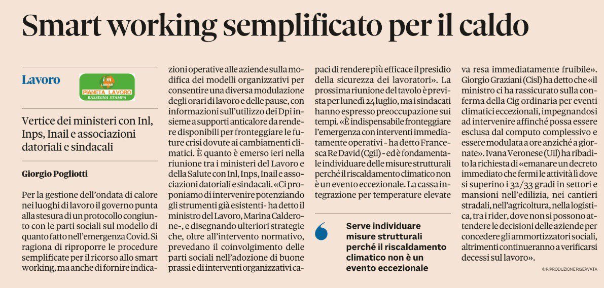 cigna69's tweet image. #smartworking finalmente si è stati costretti ad accettare che è unica prevenzione e tutela salute dei lavoratori che non devono lavorare all’aperto! 
Ci voleva un tavolo? Burocrazia sindacale. Poi parlate di legge sulla rappresentanza, sarebbe antidemocratica e conservativa,