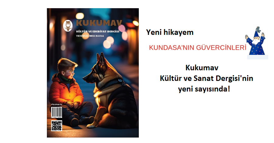 Yeni hikayem yayımlandı!

Sihirbaz Giercotti Sladom, Kundasa kasabasının halkını büyük bir tehlike altında bulur.

Bu tehlike sihirli bir musibet mi, yoksa insan doğasının ta kendisi mi? 
Sihirbaz bunu çözmeli!

Basılı veya e-dergi olarak ulaşmak için:
indispensablethehypertext.com/kundasaninguve…