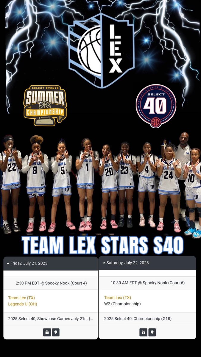 MalaiyahFoster's tweet photo. Just landed 🛩️ Select 40 Finals |
First  ST🛑P  2:30pm | Court 4
@TeamLexStars16U 
@Chargers_CHS https://t.co/wSretT13u1