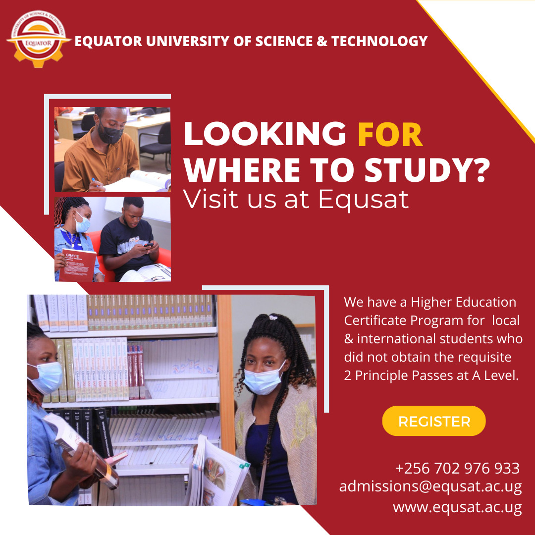 Equsat_Ug's tweet photo. Prepare for a successful future at Equator University! Our career-focused programs, internship opportunities, and industry partnerships ensure you gain the skills and experience employers seek. Get ready to thrive in your chosen field! #EquatorUniversity #CareerReady https://t.co/KNUggGKBPS