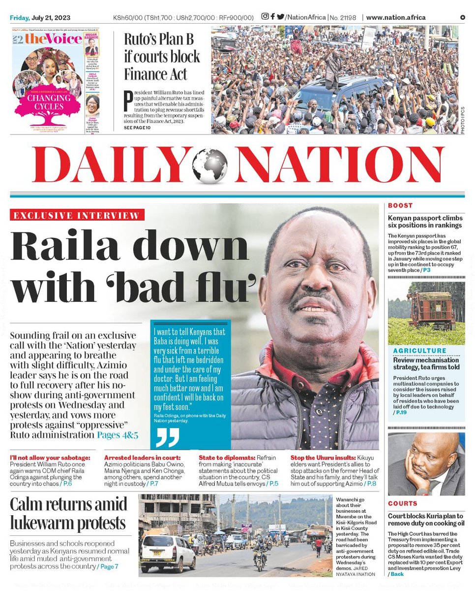 samirasawlani's tweet photo. Kenya Front Pages https://t.co/dAv2SQuMQ1