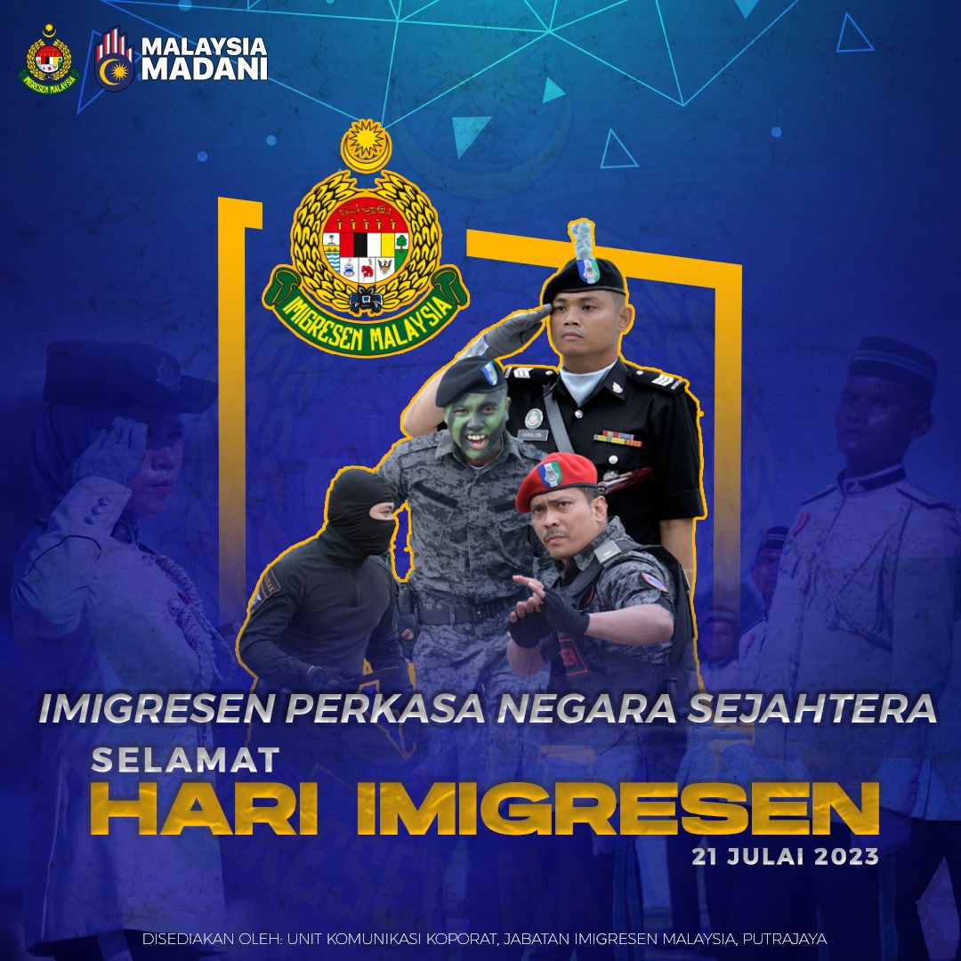 tvalhijrahperak's tweet photo. Selamat Menyambut Hari Imigresen! Imigresen Perkasa, Negara Sejahtera.

Buat semua kakitangan Imigresen! Kipidap! Dongibap!! https://t.co/MQaRLkSJEk