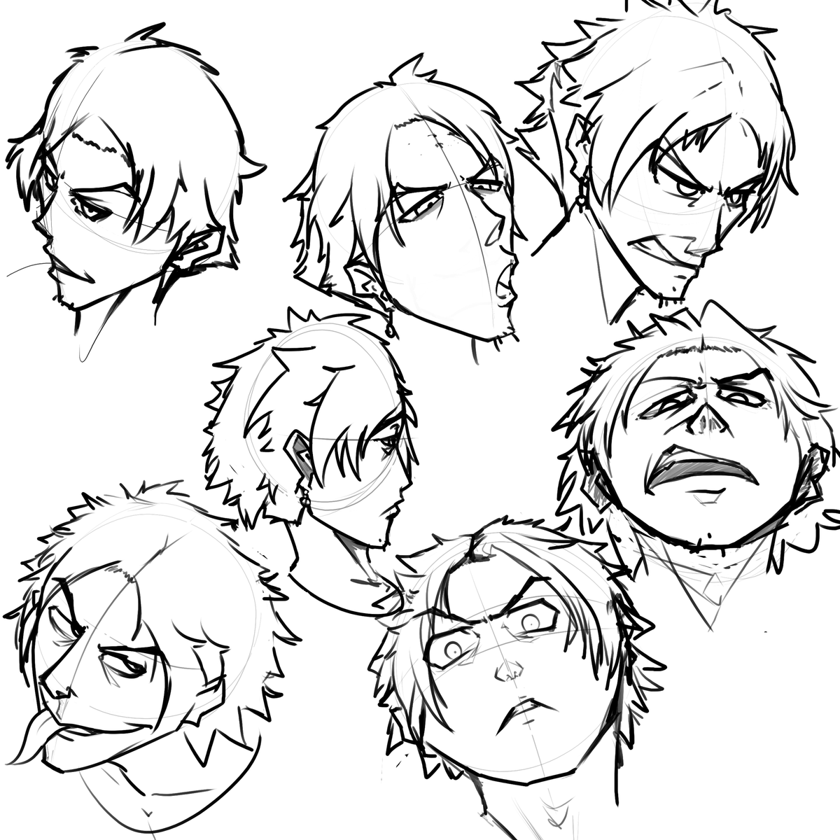ArtByJingo's tweet photo. More expressions, this time with Mugen from Samurai Champloo. #SamuraiChamploo #anime #art #sketch #drawing https://t.co/CvlChiGfhG
