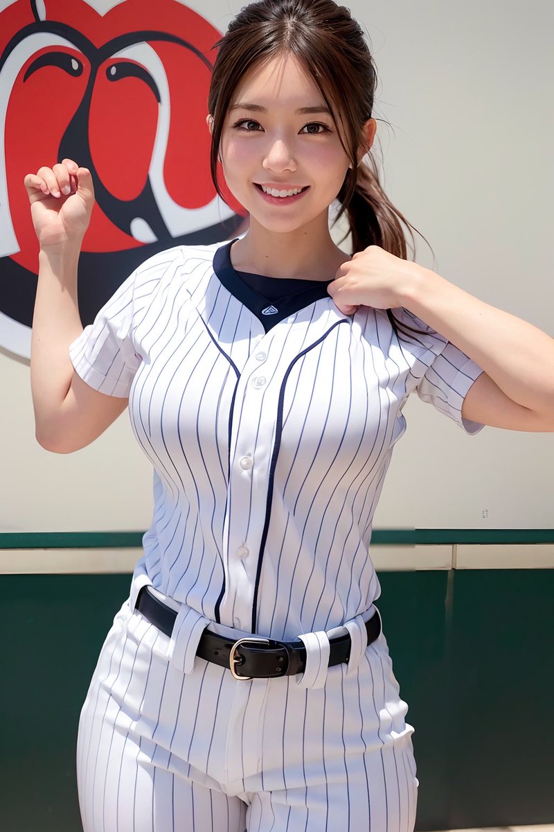似合う？
#AIart #野球女子 https://t.co/oLrq8cWOuY